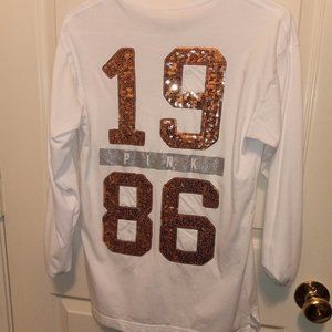 Victoria's Secret PINK Long Sleeve Sequins Top Size XS